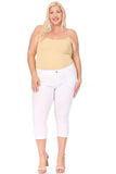 Moa Collection Plus size, stretchy, pull up, capri jeggings