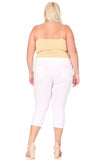 Moa Collection Plus size, stretchy, pull up, capri jeggings