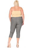 Moa Collection Plus size, stretchy, pull up, capri jeggings