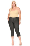 Moa Collection Plus size, stretchy, pull up, capri jeggings