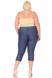 Moa Collection Plus size, stretchy, pull up, capri jeggings