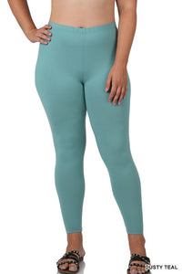 ZENANA ZENANA PLUS BRUSHED DTY MICROFIBER FULL LENGTH LEGGINGS