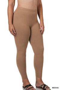 ZENANA ZENANA PLUS BRUSHED DTY MICROFIBER FULL LENGTH LEGGINGS