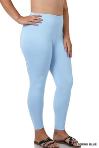 ZENANA ZENANA PLUS BRUSHED DTY MICROFIBER FULL LENGTH LEGGINGS