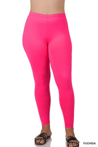 ZENANA ZENANA PLUS BRUSHED DTY MICROFIBER FULL LENGTH LEGGINGS