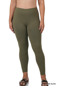 ZENANA ZENANA PLUS BRUSHED DTY MICROFIBER FULL LENGTH LEGGINGS