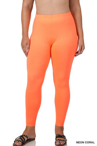 ZENANA ZENANA PLUS BRUSHED DTY MICROFIBER FULL LENGTH LEGGINGS