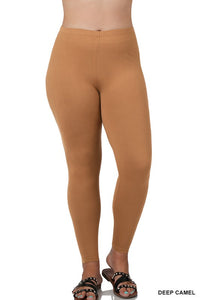 ZENANA ZENANA PLUS BRUSHED DTY MICROFIBER FULL LENGTH LEGGINGS