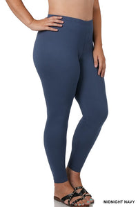 ZENANA ZENANA PLUS BRUSHED DTY MICROFIBER FULL LENGTH LEGGINGS