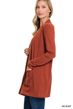 Load image into Gallery viewer, ZENANA SLOUCHY POCKET OPEN CARDIGAN