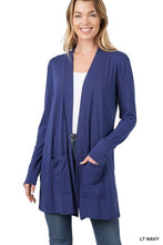 Load image into Gallery viewer, ZENANA SLOUCHY POCKET OPEN CARDIGAN