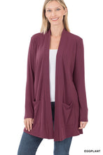 Load image into Gallery viewer, ZENANA SLOUCHY POCKET OPEN CARDIGAN