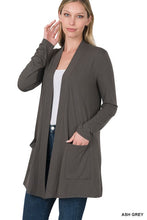 Load image into Gallery viewer, ZENANA SLOUCHY POCKET OPEN CARDIGAN