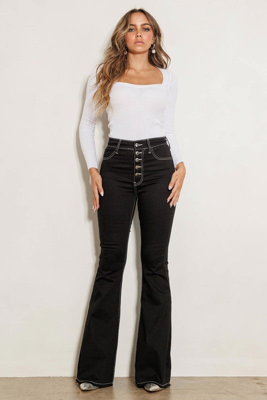 Vibrant M.i.U HIGH RISE FLARE JEANS