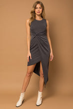 Load image into Gallery viewer, Gilli Sleeveless Twist Wrap Rib Midi Dress