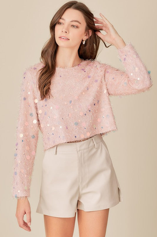 Mustard Seed SHIMMER TRIM FAUX TOP