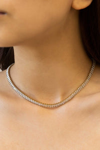 Lovoda Baguette Stone Tennis Necklace