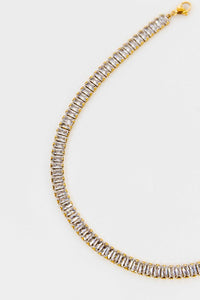 Lovoda Baguette Stone Tennis Necklace