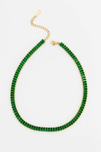 Lovoda Baguette Stone Tennis Necklace