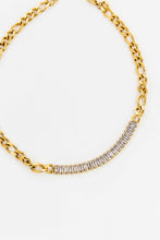 Load image into Gallery viewer, Dual Chain and Baguette Stone Necklace