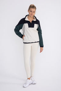 Mono B Jacquard Ribbed High-Waisted Leggings