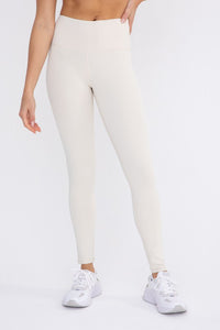 Mono B Jacquard Ribbed High-Waisted Leggings