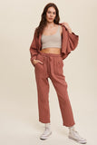 Lilou Long Sleeve Button Down and Long Pants Sets