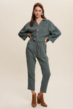 Lilou Long Sleeve Button Down and Long Pants Sets