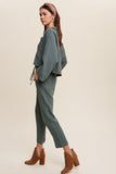 Lilou Long Sleeve Button Down and Long Pants Sets