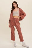 Lilou Long Sleeve Button Down and Long Pants Sets