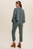 Lilou Long Sleeve Button Down and Long Pants Sets