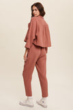 Lilou Long Sleeve Button Down and Long Pants Sets