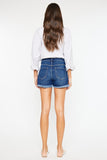 Kan Can USA High Rise No Stitch Frayed Hem Shorts