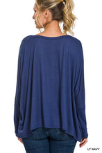 Load image into Gallery viewer, ZENANA DOLMAN SLEEVE ROUND NECK TOP WITH FRONT POCKET