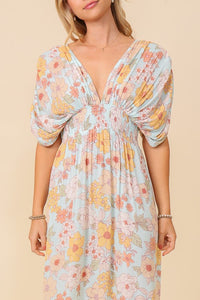 TIMING floral print brunch spring summer maxi sundress