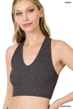 Load image into Gallery viewer, ZENANA Ribbed Cropped Racerback Tank Top