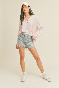 Lush Clothing Oversized Button Up Shirt