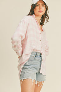 Lush Clothing Oversized Button Up Shirt