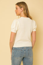 Load image into Gallery viewer, Gilli HELLO BEAUTIFUL SHORT SLEEVE SWEATER TOP