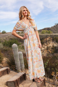 TIMING floral print brunch spring summer maxi sundress