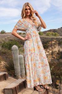 TIMING floral print brunch spring summer maxi sundress