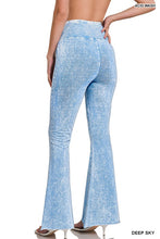 Load image into Gallery viewer, ZENANA ACID WASH HIGH WAIST RAW EDGE HEM PANTS