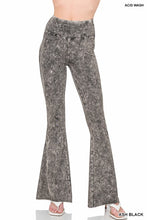 Load image into Gallery viewer, ZENANA ACID WASH HIGH WAIST RAW EDGE HEM PANTS