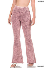 Load image into Gallery viewer, ZENANA ACID WASH HIGH WAIST RAW EDGE HEM PANTS