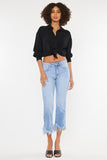 Kan Can USA HIGH RISE CROP BOOTCUT DENIM PANTS-KC9354M