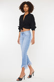 Kan Can USA HIGH RISE CROP BOOTCUT DENIM PANTS-KC9354M