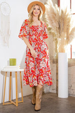 Load image into Gallery viewer, Orange Farm Clothing Smocked Dress with Pockets