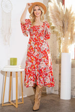 Load image into Gallery viewer, Orange Farm Clothing Smocked Dress with Pockets