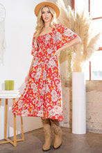 Load image into Gallery viewer, Orange Farm Clothing Smocked Dress with Pockets