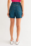 LE LIS MID LENGTH DENIM SHORTS